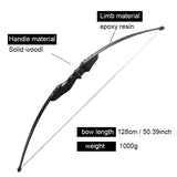 30/40lbs Straight wooden Bow 12pcs Mixed Carbon Arrows Taken Down Bow Hunting Long bow Sport Shooting Practice Archery Bow