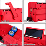 Newest Emergency Solar Power Hand Crank Dynamo Generator 4000mAh Phone Charger Bank SOS AM/FM NOAA Weather COB Flashlight Radio