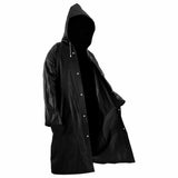 1pc EVA Raincoat Women/Men With Hat Buttons Slicker Poncho Rainwear Outdoor Long Style Hiking Poncho Environmental Rain Jacket