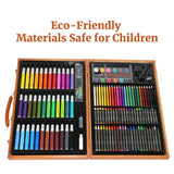 Art Painting Supplies 150 Piece Deluxe Art Set for Adults and Kids, Drawing Painting Kit in Wooden Box