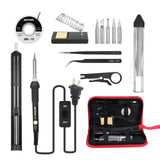 Meterk 14 in 1 Soldering Iron Kit 60W Adjustable Temperature Welding Soldering Iron with ON/OFF Switch 5pcs Soldering Tip Solder