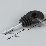 50Pcs Garden Supplies Accessories Electric Fence Offset Ring Insulator Fencing Screw In Posts Wire Safe Agricultural