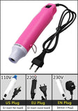 Mini 110V 220V Electric Heat Airsoft Gun Pistol Hot Air Station Gun Power High Temperature DIY Tool Blow Dryer EU US EN Plug