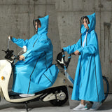2020 Hot Sale EVA Raincoat Ladies / Men Zip Hooded Poncho Motorcycle Bike Raincoat Long Style Raincoat