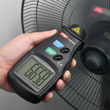 TASI TA8146C 2 in 1 Contact&amp;Laser Non-contact Digital Tachometer 2.5-99999RPM Photoelectric Rotation Speed Meter Memory Function