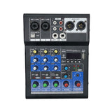 DX-4/DX-6 Professional Audio 4channels/6channels Mixer Bluetooth music Mixer with 48v Phantom Power for Home Karaoke USB Stage
