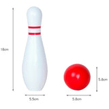 2 Sets Large Size Wooden Skittle Ball Indoor Bowling Game With 6 Bowling Pins Sports Toys For Kids