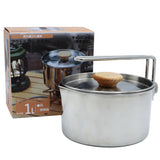 Outdoor Camping Cookware Stainless Steel Kettle Pot Teapot Picnic Trekking Travel Hiking Camping Cooking Equipment