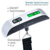 50kg 10g Digital Scale  Electronic Balance Pocket Luggage Hanging Scale Suitcase Travel Weighing Scale Baggage Bag Weight Tool