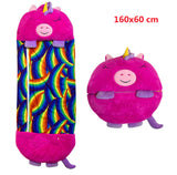Sleeping Bag Sleep Sack Animal Plush Pillow Boy girl Shark Blanket Kids Sleep Bag For Napper Boys Girls Birthday Gifts