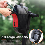 7.3L Bike Handlebar Bag Waterproof Bicycle Front Bag Cycling Basket Bag Scooter Handlebar Bag Accessory with Water Bottle Holder
