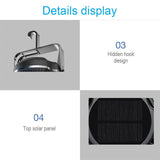 Solar Camping Fan 5000mAh USB Rechargeable 4 Speeds With LED Light Camping Tent Fan For Beach Hiking Home Office Car