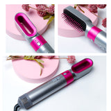 Professional Hair Dryer Blower 5 In 1 Hot Air Brush Dryer Blow Electric Hair Straightener Curler Flat Iron Curling Styling Tools