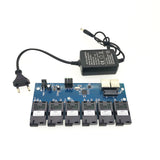 3pcs 6SC2E Fast Ethernet 10/100M Ethernet Switch 6 Fiber Port SC 20KM 2 UTP RJ45 Fast Fiber Optical Switch with power supply