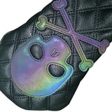 Golf Wood Cover Skull Gradient for Driver Fairway Hybrid Waterproof PU Leather Golf Club Cover Protector Golf Headcover