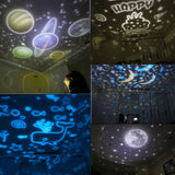 LED Rotierenden Stern Projektor Neuheit Nacht Beleuchtung aufladen usb Lampe Mond Sky universe Baby schlaf Kindergarten Batteri
