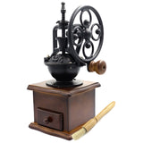 HAEGER-Manual Coffee Grinder with Grind Settings and Catch Drawer - Classic Vintage Style Manual Hand Grinder Coffee Mill