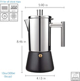 Italian Coffee Maker Induction Cooker 300ML 304 Stainless Steel Espresso Coffee Maker Coffee pot Moka Pot Italian Coffee Machine