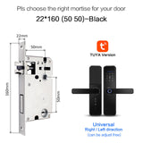 Cerradura intelige X5 Waterproof Tuya Biometric Fingerprint Security Intelligent Smart WiFi APP Password Electronic Door Lock