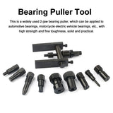 10 PCS Steel 2-jaw Bearing Puller Motorcycle Bearing Remover Bearing Extractor Puller Motorcycle Repairs Set with Storage Box