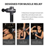 Booster Massage Gun LCD Display Electric Neck Massager Smart Muscle Body Massage Pain Relief Relaxation Exercising Equipment