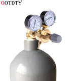 OOTDTY 1pc Argon CO2 Gauges Pressure Reducer Mig Flow Meter Control Valve Dual Gauge Welding Regulator 108x120x125mm