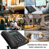 Telefono inalambrico L019 English Trade Call Desk Display Caller ID Telephone for Home Office Hotel Restaurant Black home phone
