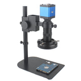 13MP HDMI VGA HD Monocular Microscope Digital Camera  C mount 130X lens USB LED Light Workbench Stand Repair Phone Soldering