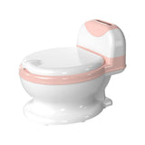 Cartoon Kids Potty Training Toilet Comfortable Safe Toilet Trainer with Soft PVC Pad Lip Handles Cleaning Brush for Toddlers
