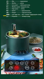 220V Stainless Steel Inner Household Electric Rice Cooker 3L Automatic Lift Hot Pot Low Sugar Rice Cooker White/Green Color
