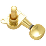 12 Pieces Guitar String Tuning Key Pegs/Machine Head Knobs(for Left and Right) with Ferrules,Threaded Bushings(Gold)