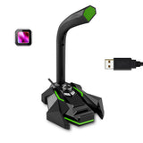 Condenser Microphone USB Gaming Microphone For PC Desktop Laptop Computer Wired Microphones With LED Light Free Angle Adjustment