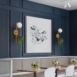 Modern LED Wall Lamp Nordic Creative Sconce Living Study Balcony Bedroom Warm Bedside Macarons Glass Ball Plant E27 Decor Light