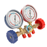 Refrigerant Manifold Gauge Set Air Conditioning Tools with Hose and Hook for R12 R22 R404A R134A