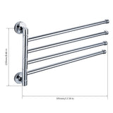 Bathroom Towel Rack Stainless Steel 4-Arm Swing Hanger Towel Rack Wall Mounted Revolving Towel Holder Bathroom Accessories