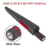 10PCS 12dbi Dual Band WIFI Antenna 2.4G 5G 5.8Gh RP SMA Male/SMA Male Antennas Amplifier WLAN Router Antenne Booster
