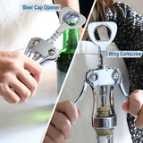 Portable Stainless Steel Air Pump Wine Bottle Opener Safe Pin Cork Remover Air Pressure Corkscrew Kitchen Tools Bar Accessories
