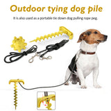 Outdoor Portable Tie Down Dog Pulling Rope with Bouncing Ball Rope Toy Practical Tie Up Pet Leash Peg Pet Supplies