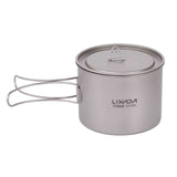Lixada 900ml Ultralight Titanium Cup Mug Portable Hanging Pot Outdoor Camping Picnic Water Mug Cup Tableware Cookware with Lid