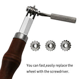 Leathercraft Spacer Tool Spacer Embossing System Set Sewing Stitch Spacer Stitching Wheel Marker Tool for DIY Leather Arts&amp;Work