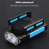 Bike Light Set with Cell Phone Holder,5 in 1 Light with Horn,Waterproof Bicycle Front Headlight and Taillight