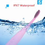 USB Rechargeable Silicone Sonic Toothbrush Electric Oral Care Dental Teeth Whitening Waterproof Deep Cleaning Tooth Brush 20#814