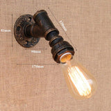 Retro Industrial Wall Lamp Vintage iron rust Water pipe Lamps E27 Loft Light Plated Indoor Lighting Home bedroom restaurant Deco