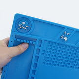ESD Mat with Magnetic Groove Working Mat Heat Insulation Heat-resistant Adsorption Soldering Mat Station Repair Insulator Pad