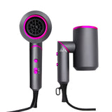 2000W Folding Hair Dryer Portable Handle Seamless Folding Household Hair Dryer Strong Wind Air Cold/Hot Air Diffuser Fast Dry