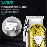 Professional full metal hair trimmer for men barber hair clipper electric cord/cordless beard hair cut machine rechargeable