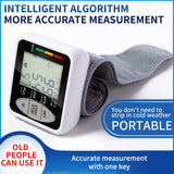 Household Wrist Tonometer LCD Display Electronic Sphygmomanometer Indicator Light And Data Storage Blood Pressure Monitor