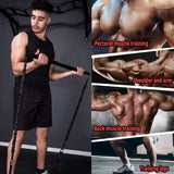 Detachable Resistance Bands Bar 42 Inches Chest Weighted Workout Bar Stick Max Load 800Lb For Gym, Fitness, Home