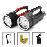 Professional Diving Lights 6000 Lumens Underwater Flashlight IPX-8 Waterproof Submersible Flashlight with Batteries and Charger