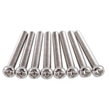 16 Pcs M3x30MM Electric Guitar Humbucker Pickup Adjust Height Screw and Springs - Silver